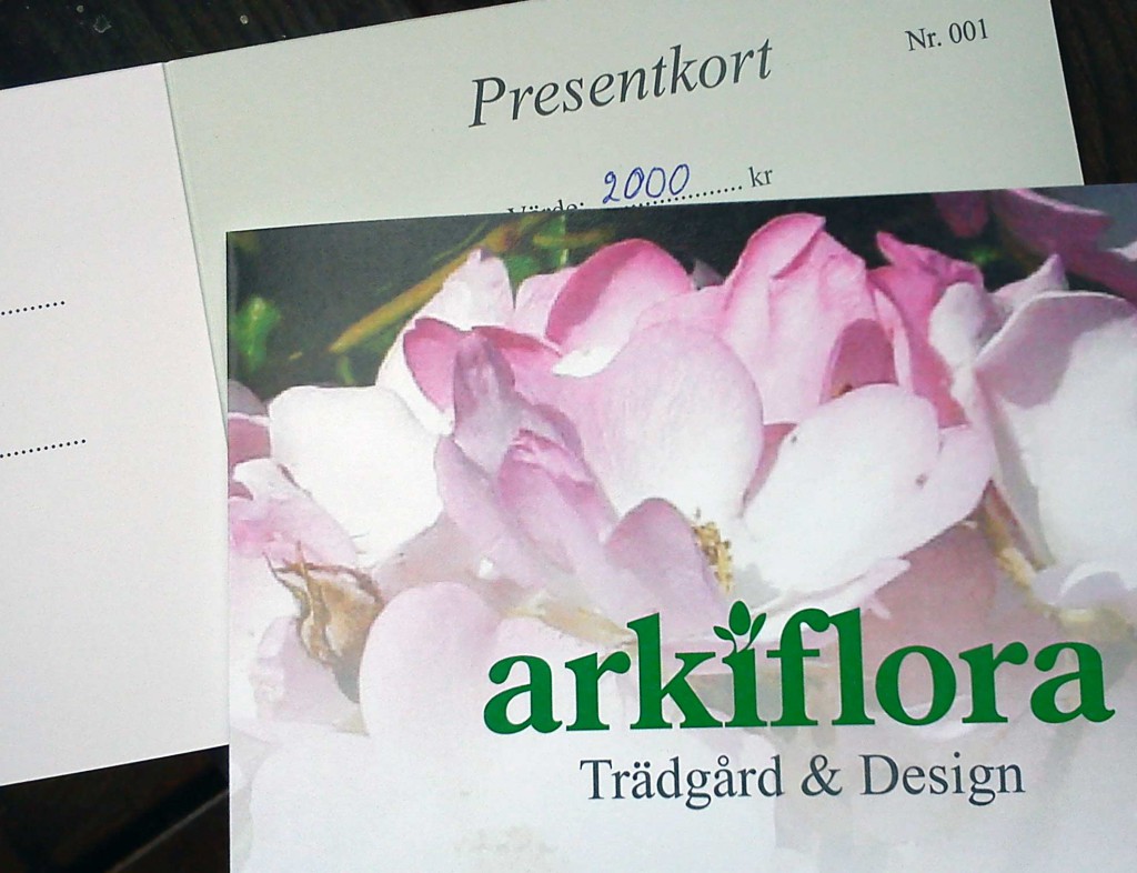Presentkort Arkiflora
